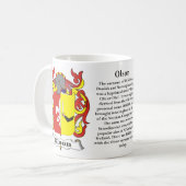 Olson-Familien-Wappen Tasse (Vorderseite Links)