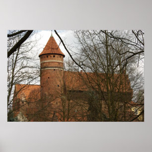 Olsztyn Mittelalterliches Gotisches Schloss Poster