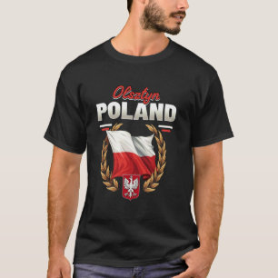 Olsztyn Polen Souvenir Polnische Flagge T-Shirt