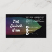 Ölteppich auf schwarze Inhaltsstoffe Anweisungen Visitenkarte (Vorderseite)