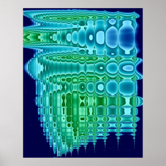 Ölteppich auf Waschbrett Poster