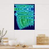 Ölteppich auf Waschbrett Poster (Küche)