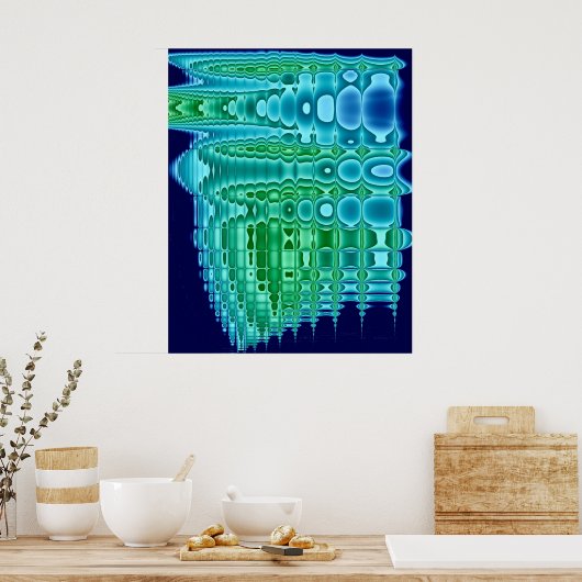 Ölteppich auf Waschbrett Poster (Küche)