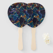 Ölteppich-Handfan Fächer (Vorne und Hinten)