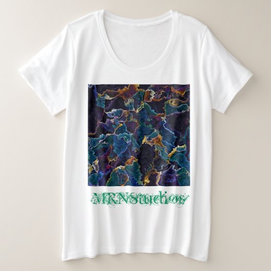 Ölteppich Plus großer T - Shirt (Design vorne)