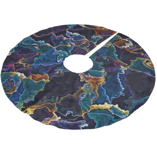 Ölteppich Polyester Weihnachtsbaumdecke (Schrägansicht)