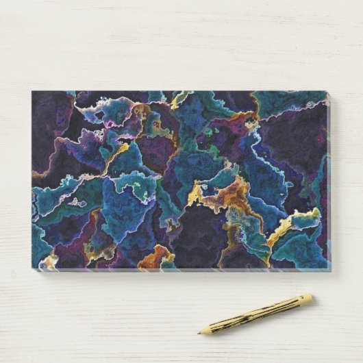 Ölteppich Post-it Klebezettel (Auf Schreibtisch)