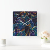 Ölteppich Quadratische Wanduhr (Zuhause)