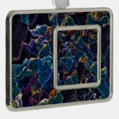 Ölteppich Rahmen-Ornament Silber (Rechts)