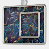 Ölteppich Rahmen-Ornament Silber (Links)