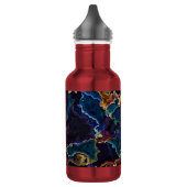 Ölteppich Wasserflasche aus Edelstahl (Links)