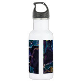 Ölteppich Wasserflasche aus Edelstahl (Rückseite)