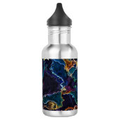 Ölteppich Wasserflasche aus Edelstahl (Links)