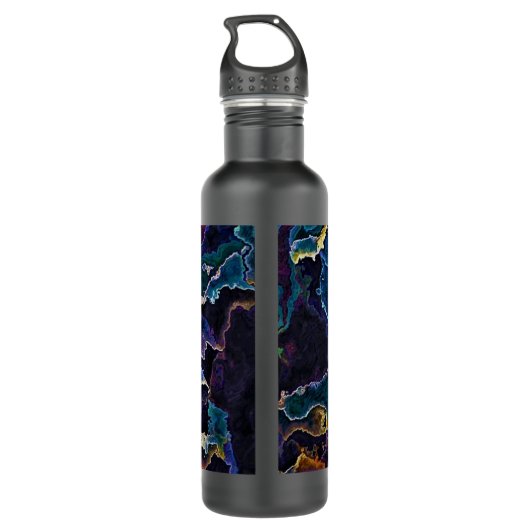 Ölteppich Wasserflasche aus Edelstahl Edelstahlflasche (Rückseite)