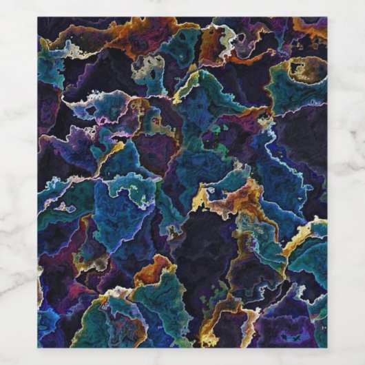 Ölteppich Weinetikett (Einzelnes Label)