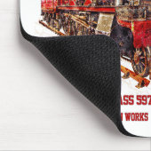 Olton Hall Vintag Steam Train English Locomotive Mousepad (Ecke)