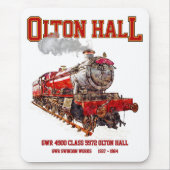 Olton Hall Vintag Steam Train English Locomotive Mousepad (Vorne)