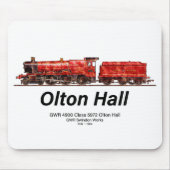 Olton Hall Vintag Steam Train English Locomotive Mousepad (Vorne)
