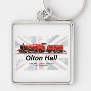 Olton Hall Vintag Steam Train English Locomotive Schlüsselanhänger