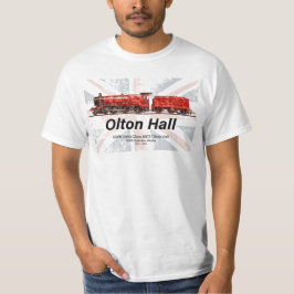 Olton Hall Vintag Steam Train English Locomotive T-Shirt