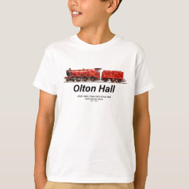 Olton Hall Vintag Steam Train English Locomotive T-Shirt