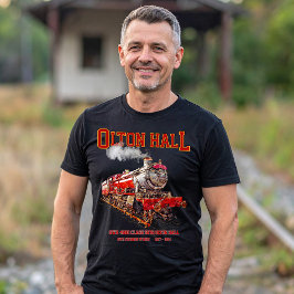 Olton Hall Vintag Steam Train English Locomotive T-Shirt