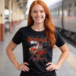 Olton Hall Vintag Steam Train English Locomotive T-Shirt