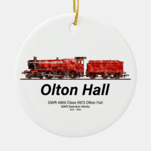 Olton Hall Vintage-Dampflokomotive  Keramik Ornament