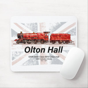 Olton Hall Vintage-Dampflokomotive  Mousepad