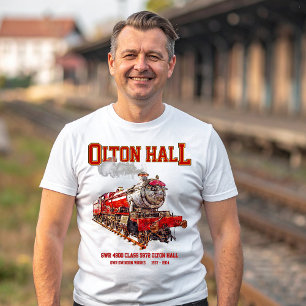 Olton Hall Vintage-Dampflokomotive T-Shirt