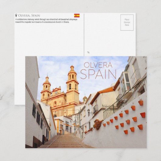 Olvera, Spain Travel Postcard Postkarte (Vorne/Hinten)