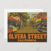 Olvera Street California Postkarte (Vorne/Hinten)