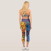 Ölverschmutzungs-Regenbogen Capri Leggings (Rückseite)