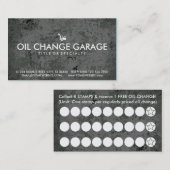 Ölwechsel-Briefmarkenkarte Treuekarte (Vorne/Hinten)