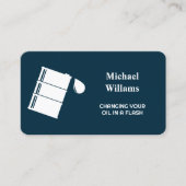 Ölwechsel in Autos Visitenkarte (Vorderseite)