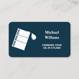 Ölwechsel in Autos Visitenkarte