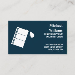 Ölwechsel in Autos Visitenkarte