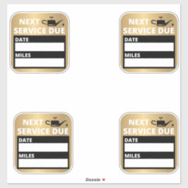 Ölwechsel, nächste Erinnerung Aufkleber