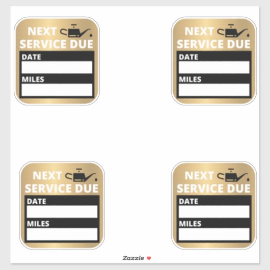 Ölwechsel, nächste Erinnerung Aufkleber (Blatt)