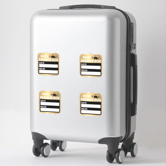 Ölwechsel, nächste Erinnerung Aufkleber (Koffer)