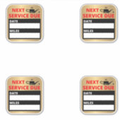 Ölwechsel, nächste Erinnerung Aufkleber (Vorderseite)