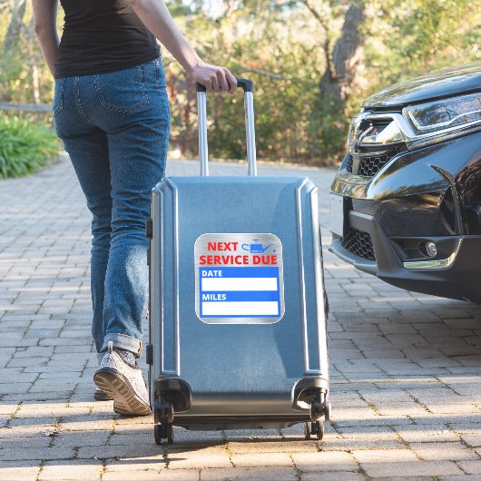 Ölwechsel, nächste Erinnerung Aufkleber (Koffer Insitu)