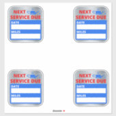 Ölwechsel, nächste Erinnerung Aufkleber (Blatt)