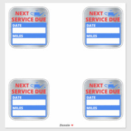 Ölwechsel, nächste Erinnerung Aufkleber