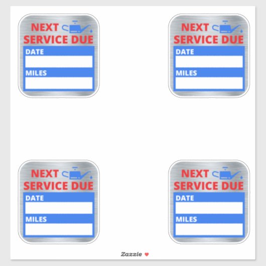 Ölwechsel, nächste Erinnerung Aufkleber (Blatt)