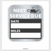 Ölwechsel, nächste Erinnerung Aufkleber (Blatt)