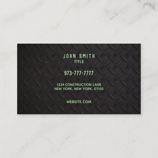 Ölwechsel-Slogans Visitenkarte (Rückseite)