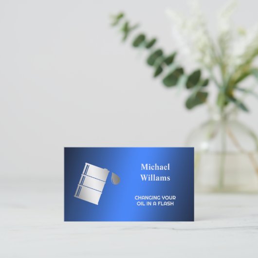 Ölwechsel Telefonnummerkarte (Stehend Vorderseite)