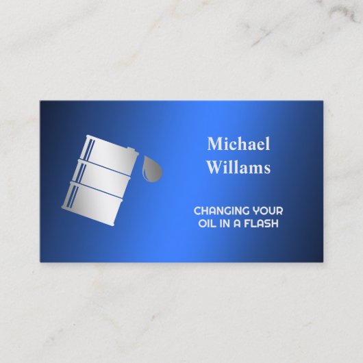 Ölwechsel Telefonnummerkarte (Vorderseite)