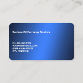 Ölwechsel Visitenkarte (Rückseite)